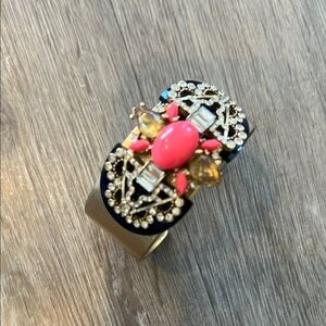 J. Crew Embellished Brass Bracelet Cuff
